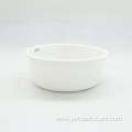 Pet Feeding Bowl White Rounded Ceramic Dog Bowl